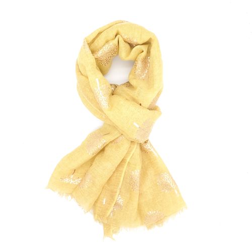 1118 Tie Dye Foil Trees - Yellow
